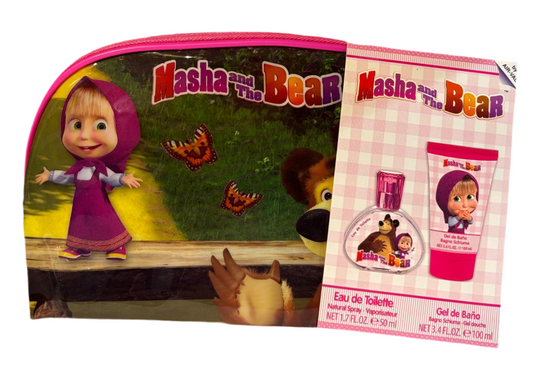 Masha and the Bear Gift Set bottle with packaging
