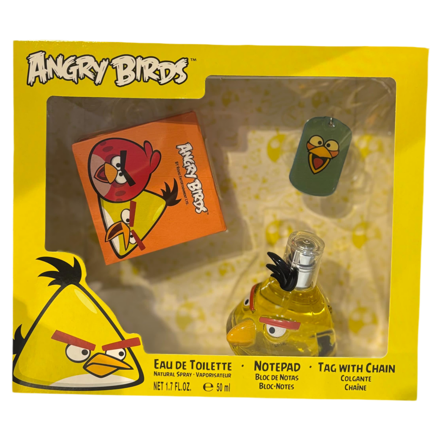Angry Birds Gift Set bottle with packaging