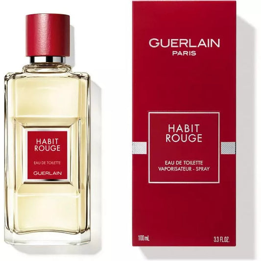 Guerlain Habit Rouge bottle with packaging