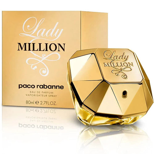 Lady Million bottle with packaging