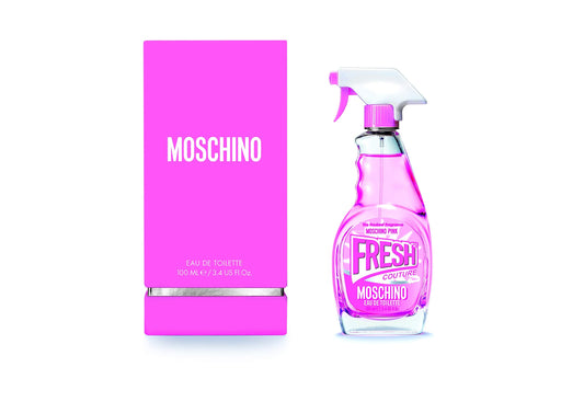 Moschino Pink bottle with packaging