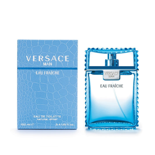 Versace Man Eau Fraiche bottle with packaging