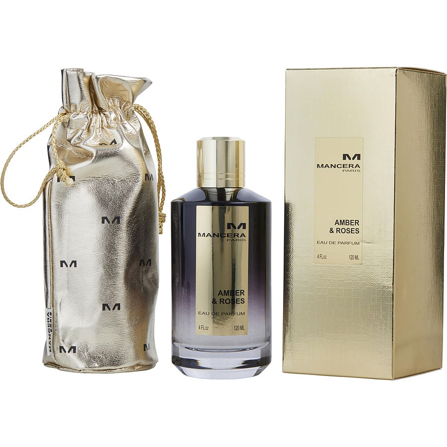 Mancera Amber and Roses bottle with packaging