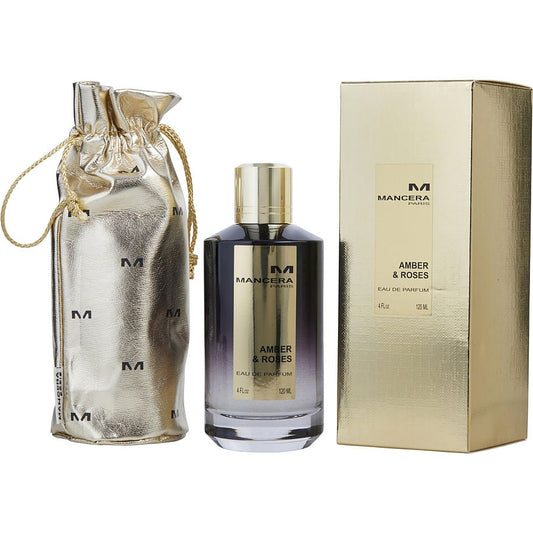 Mancera Amber and Roses bottle with packaging