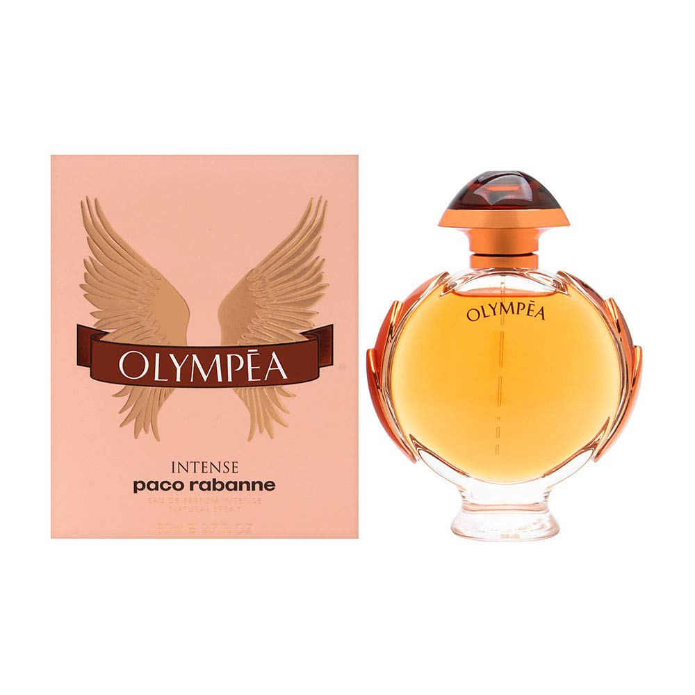 Olympea Intense bottle with packaging