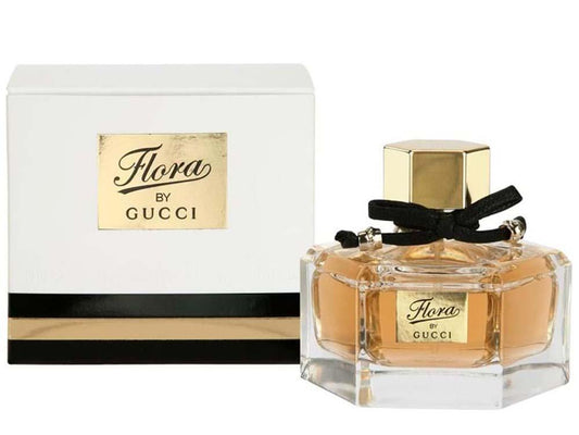 Gucci Flora bottle with packaging