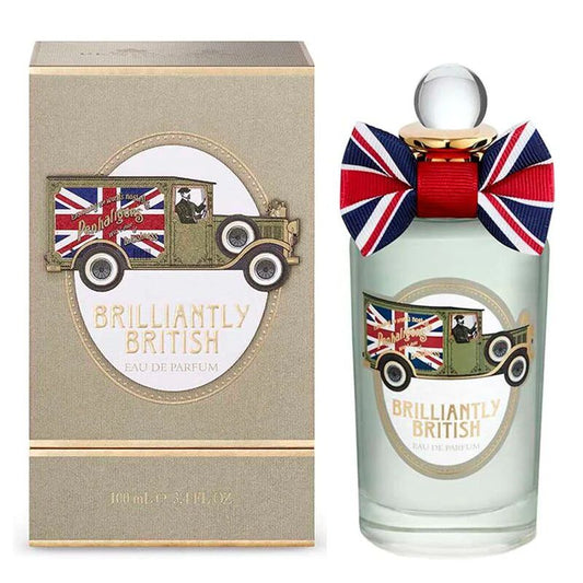 Brilliantly British bottle with packaging