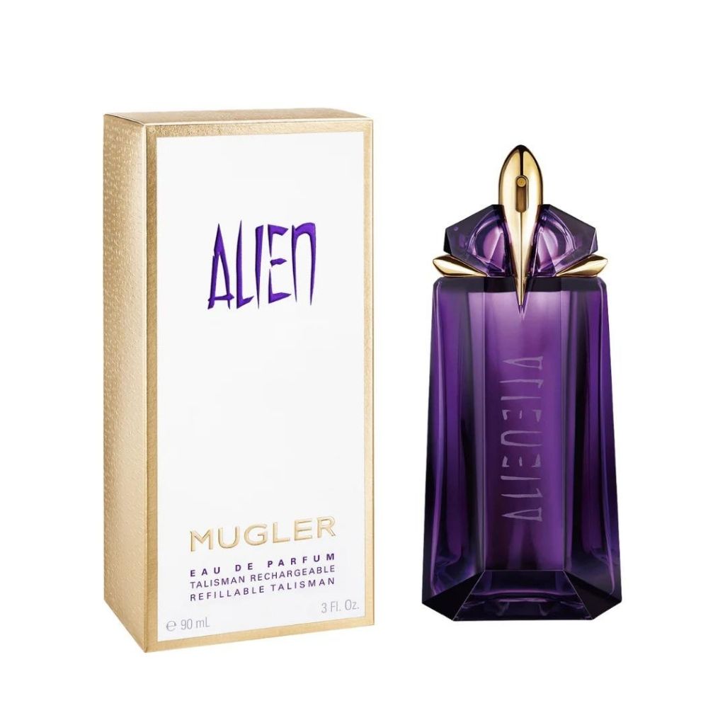 Alien Mugler Eau de Parfum bottle with packaging