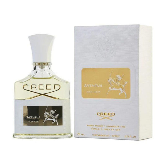 Creed Aventus For Her bottle with packaging
