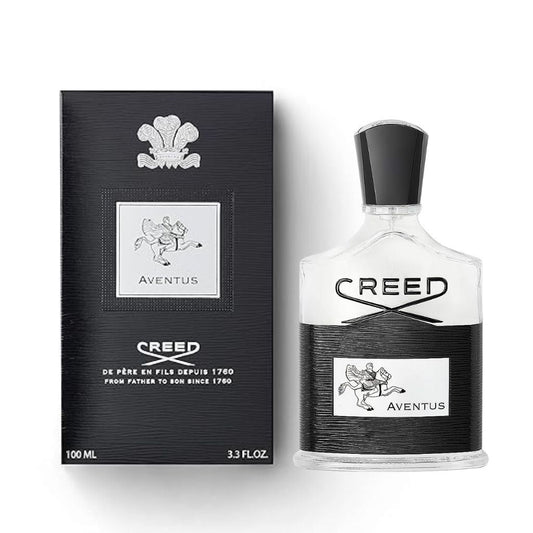Creed Aventus bottle with packaging