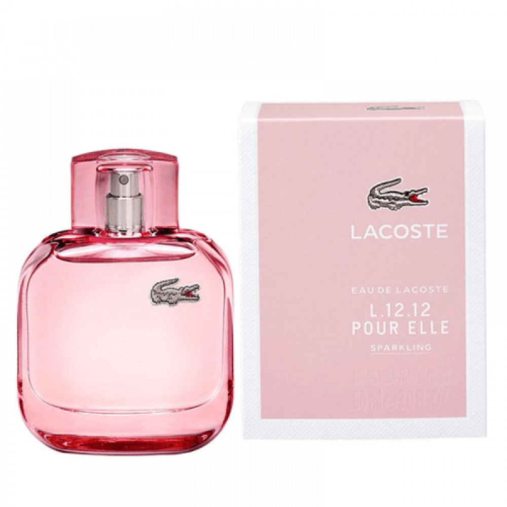 Lacoste L.12.12 Pour Elle Sparkling Eau de Toilette bottle with packaging