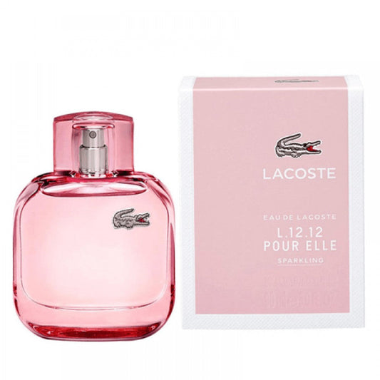 Lacoste L.12.12 Pour Elle Sparkling Eau de Toilette bottle with packaging