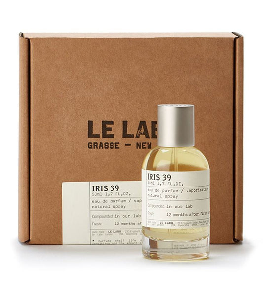 Le Labo Iris 39 bottle with packaging