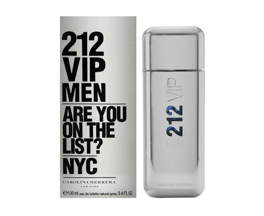 Carolina Herrera 212 VIP Men Are You On The List? bottle with packaging