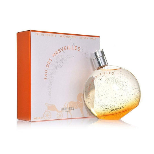 Hermès Eau des Merveilles Eau de Toilette bottle with packaging