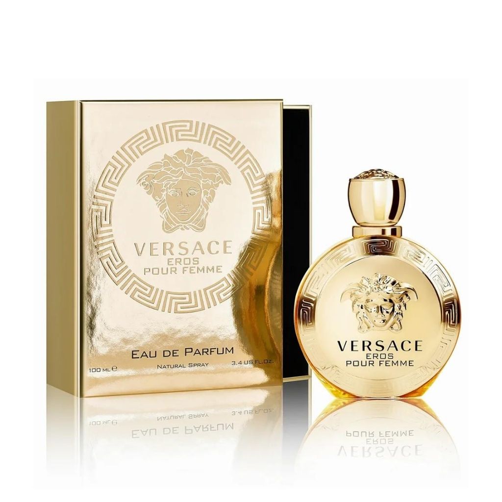 Eros Pour Femme Eau de parfum bottle with packaging