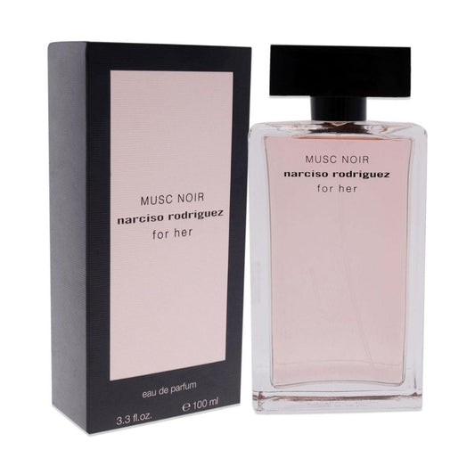 for her MUSC NOIR Eau de Parfum bottle with packaging