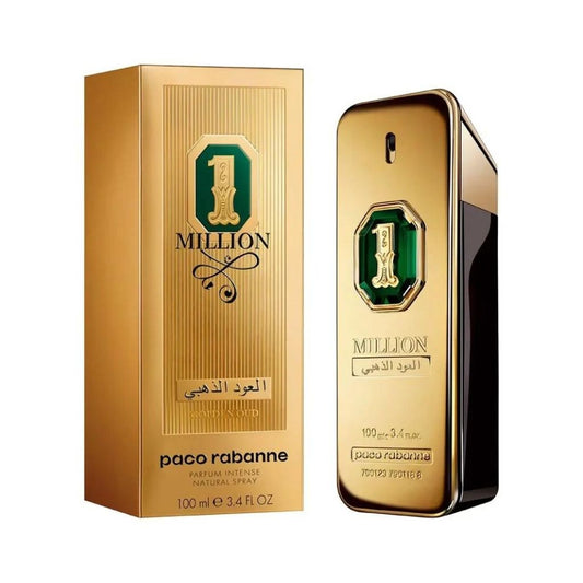One Million Golden Oud bottle with packaging