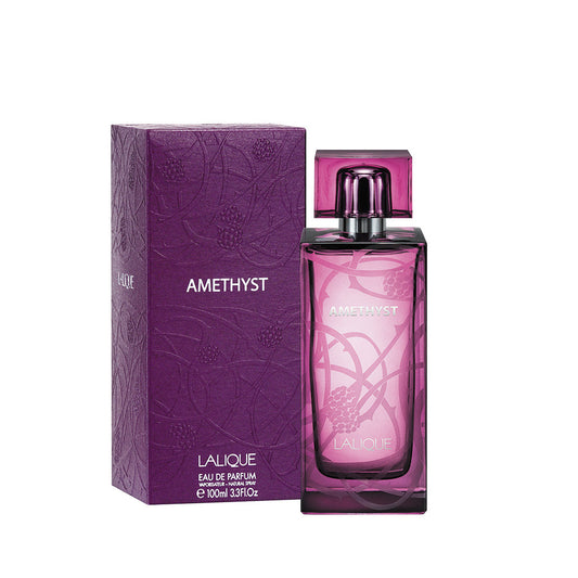 Amethyst Lalique bottle with packaging