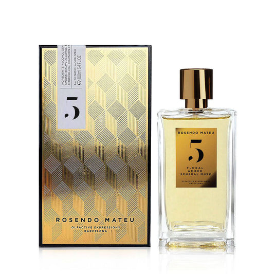 Rosendo Mateu Floral Amber Sensual Musk bottle with packaging