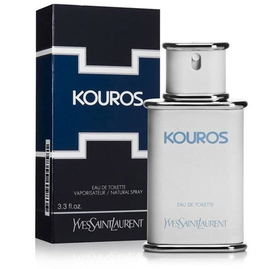 Kouros Yves Saint Laurent bottle with packaging