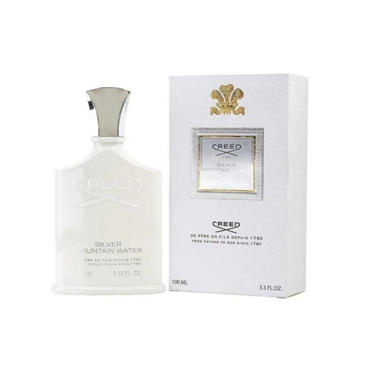 Creed Silver Mountain Water bottle with packaging