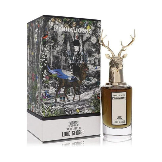 The Tragedy of Lord George bottle with packaging