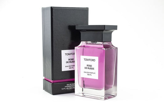 Tom Ford Rose De Russi bottle with packaging