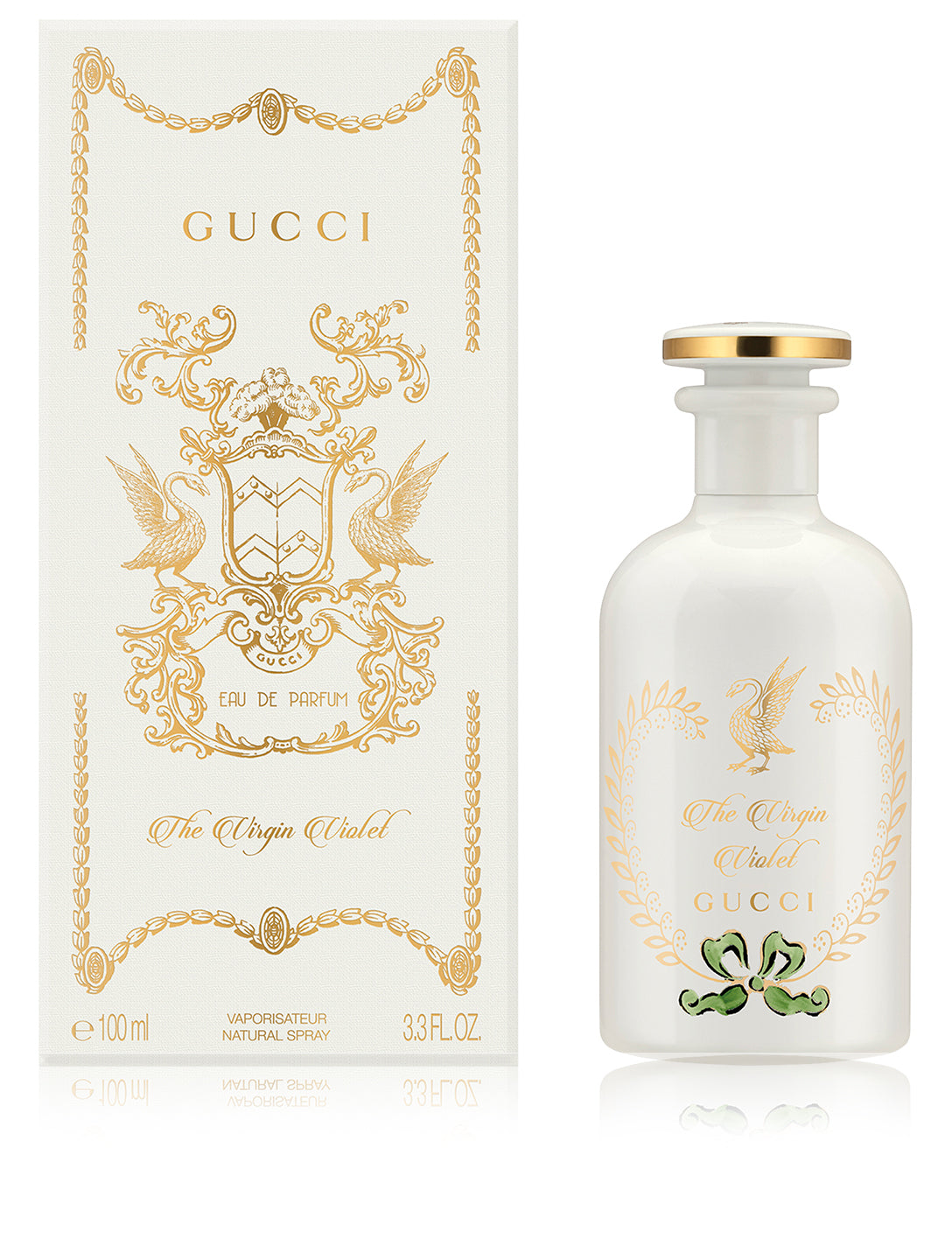 Gucci The Virgin Violet bottle with packaging